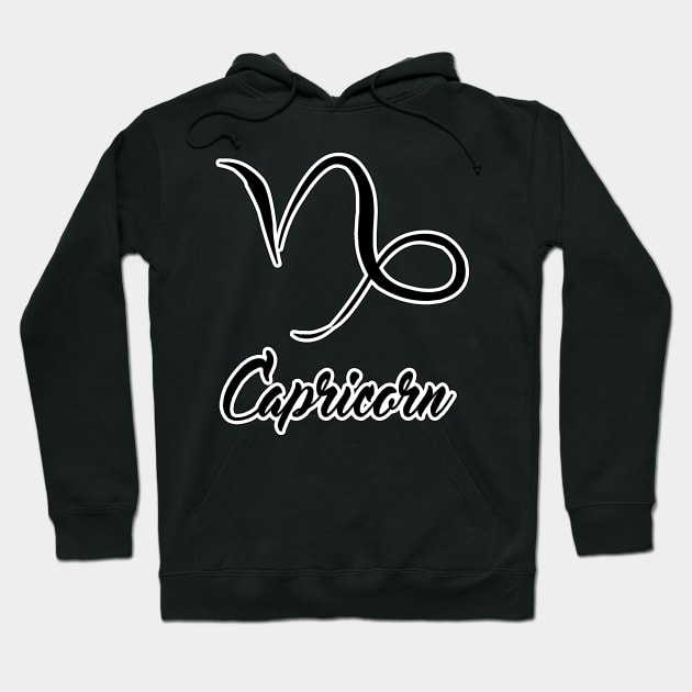 Capricorn Zodiac Design Hoodie by Pikmi